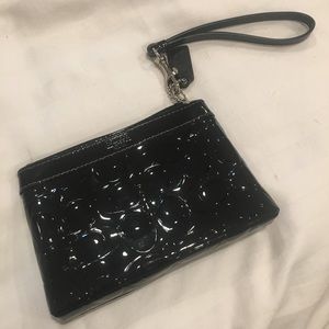 Black Coach Wristlet